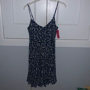 Xhilaration floral navy blue dress